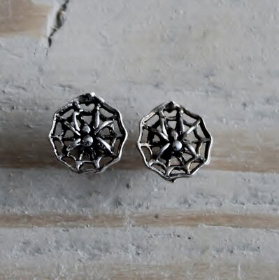 oorknopjes spin zilver