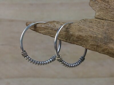 oorringen zilver 1,2 mm dik - Ø 20 mm