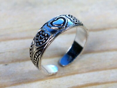 teenring zilver hartje (maat 14mm)