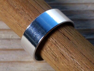 teenring zilver glad 6 mm (maat 14,5mm)