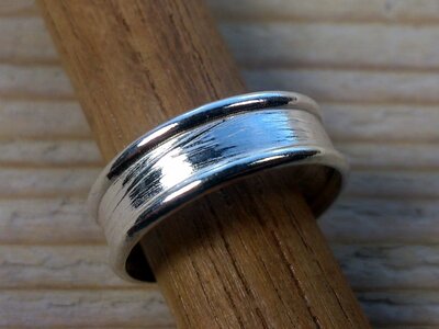 teenring zilver abstract (maat 15mm)